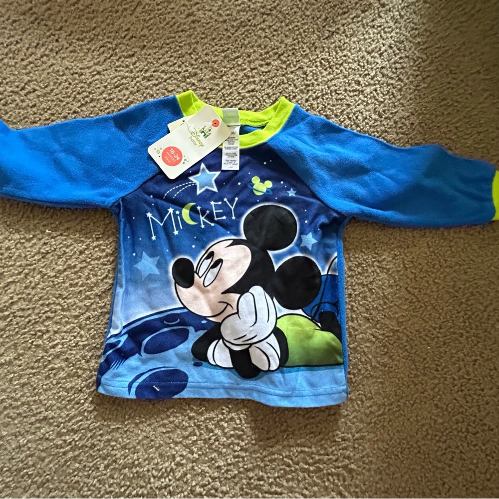 New Toddler Disney shirt pajama size